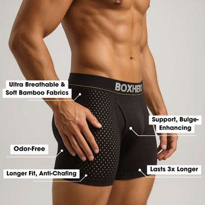 3-Pack Boxhero 2.0 Bamboo Boxers Multicolor