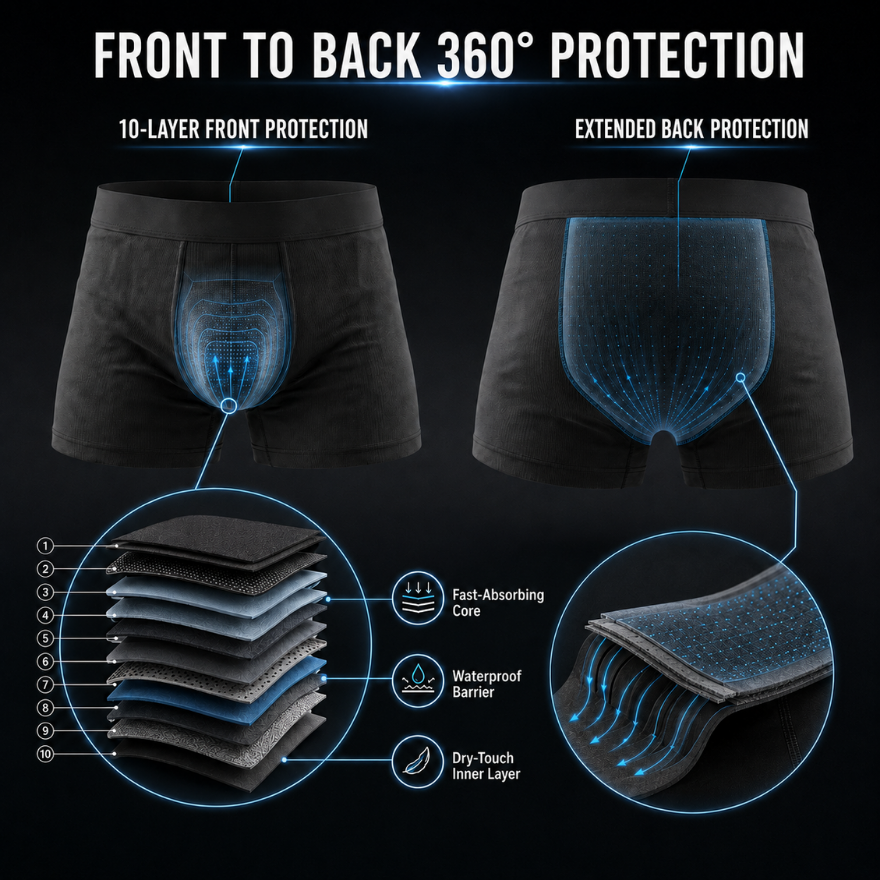 Finally — Boxers That Keep You Dry All Day. No Pads. No Diapers. No One Knows.