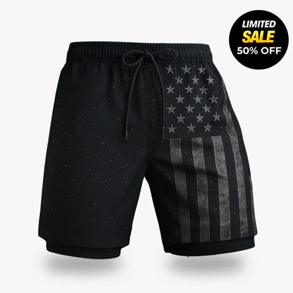 Boxhero USA Quick-Dry Swim Trunks with Built-In Liner