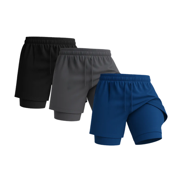 Boxhero 3-in-1 Quick-Dry Swim Trunks with Compression Liner
